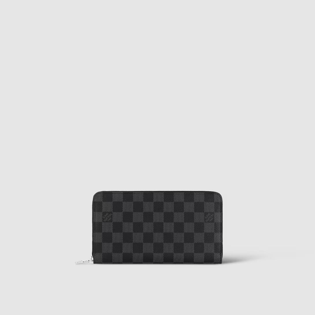 Ví Louis Vuitton Zippy Organizer Damier Graphite Nam Đen